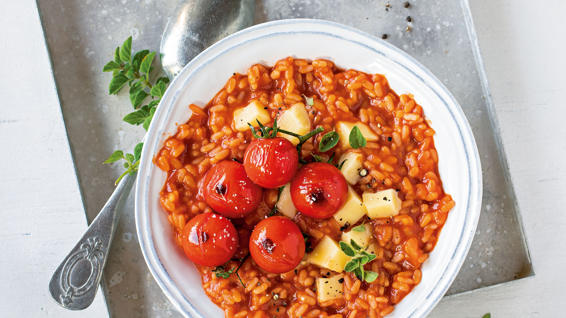 Tomaten-Tilsiter-Risotto